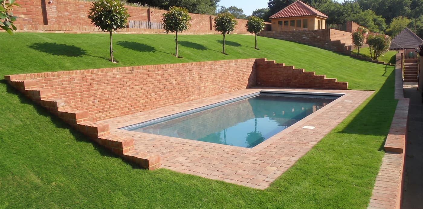 Hillside with Retaining Wall, AI visualization